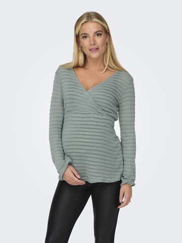 T-shirt Only Maternity en vert : devant