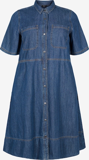 Zizzi Robe-chemise en bleu denim, Vue avec produit