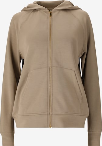 Athlecia Sportief sweatvest 'Jacey' in Beige: voorkant