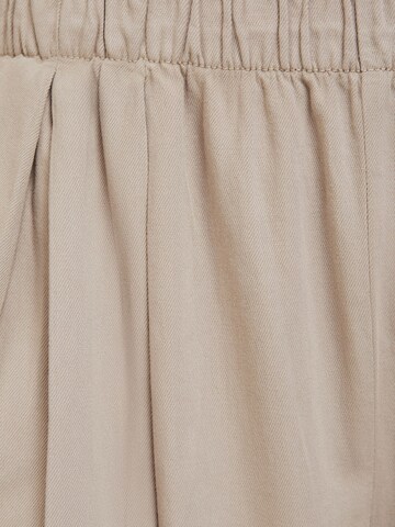 Bershka Wide Leg Jeans med lægfolder i beige