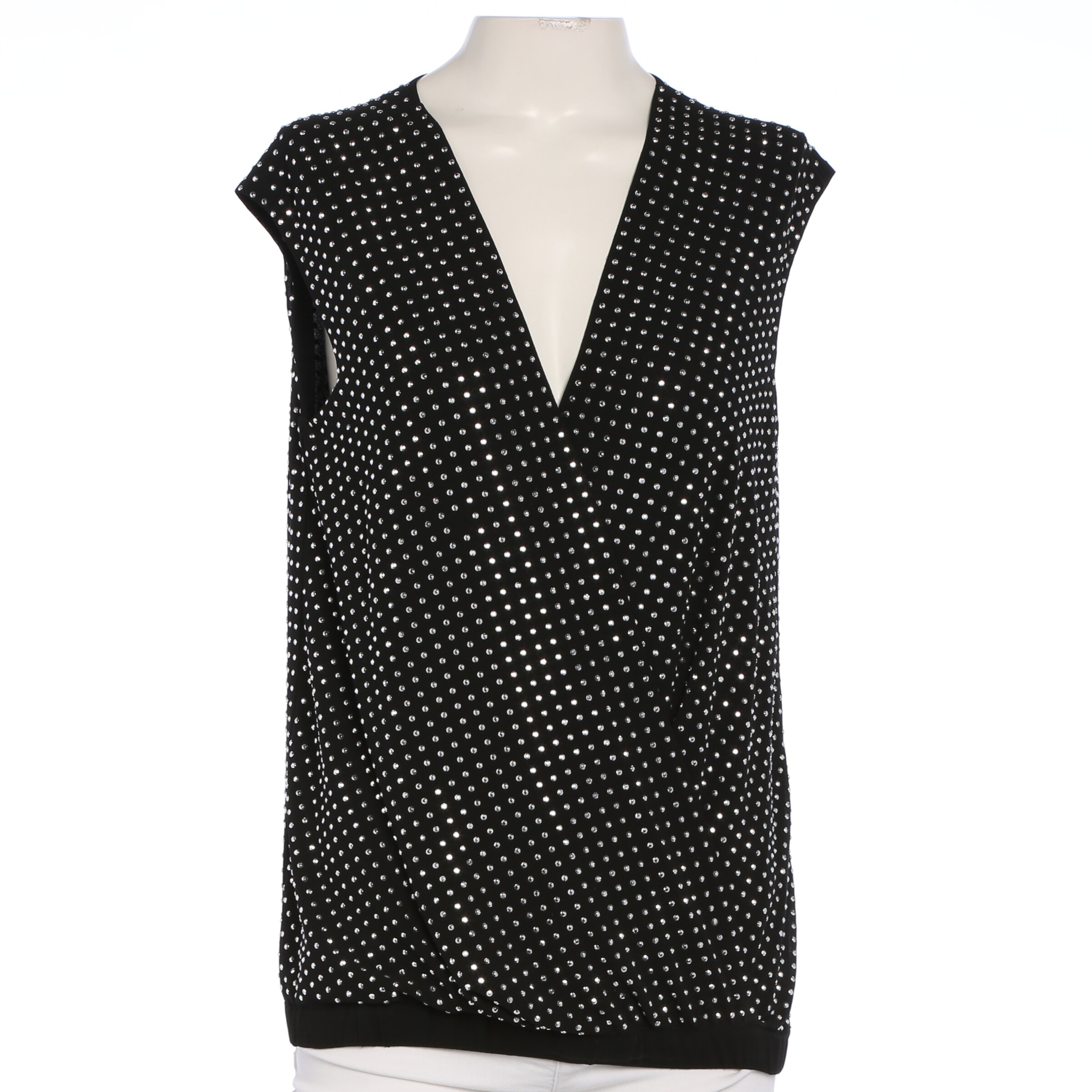 Michael Kors Top / Seidentop XS in Schwarz: Vorderseite