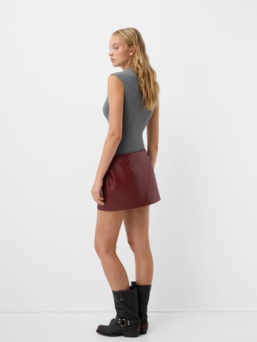 Jupe Bershka en rouge