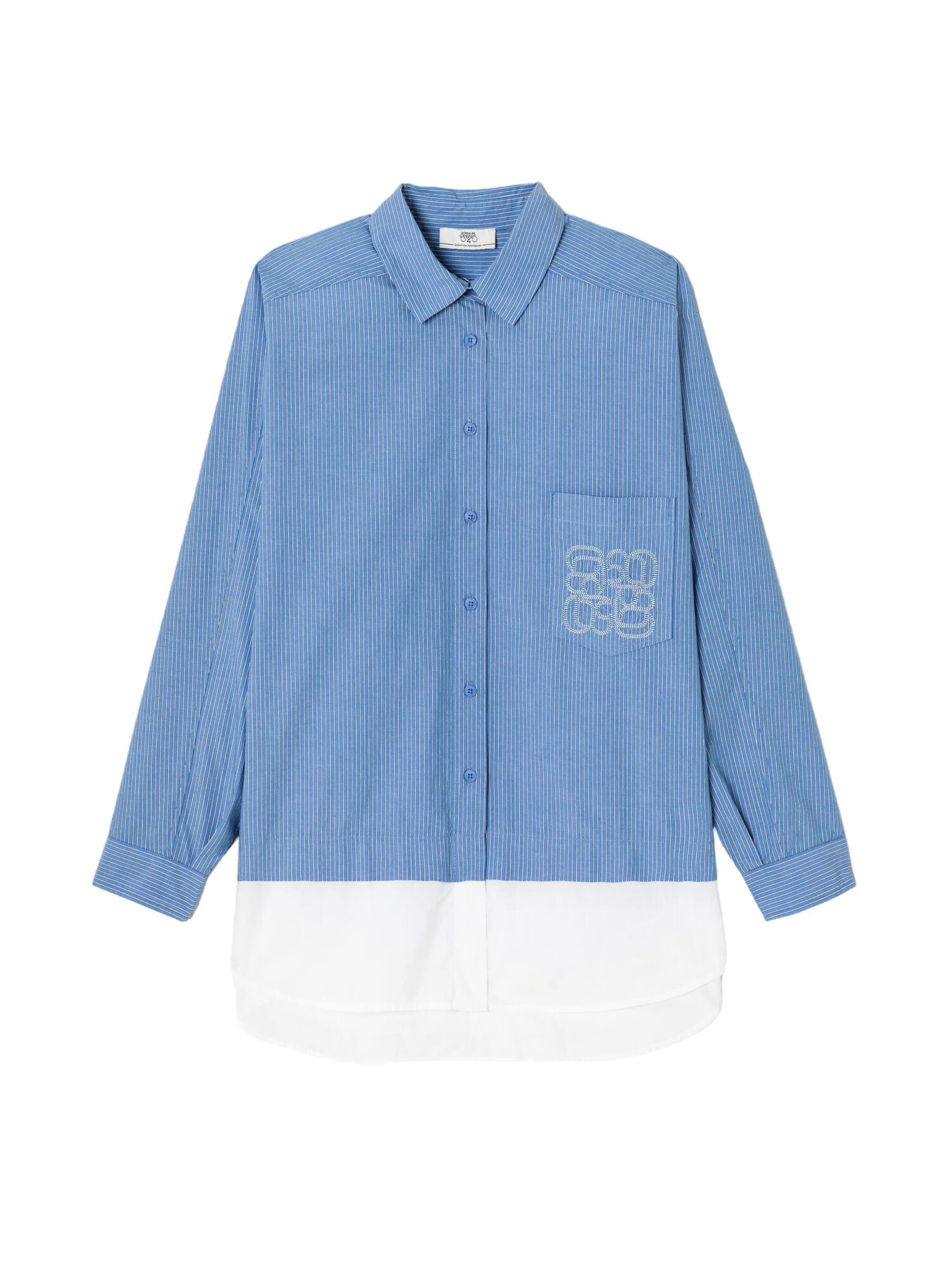 Chemisier Le Temps Des Cerises en bleu : devant