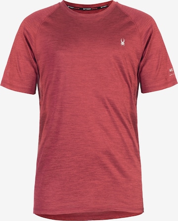 Spyder Functioneel shirt in Rood: voorkant