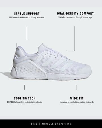 ADIDAS PERFORMANCE Sportssko 'Dropset 3' i hvid