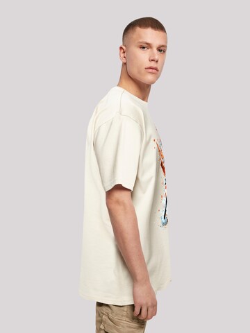 T-Shirt 'Basketball Sports Collection Orange Splash' F4NT4STIC en beige