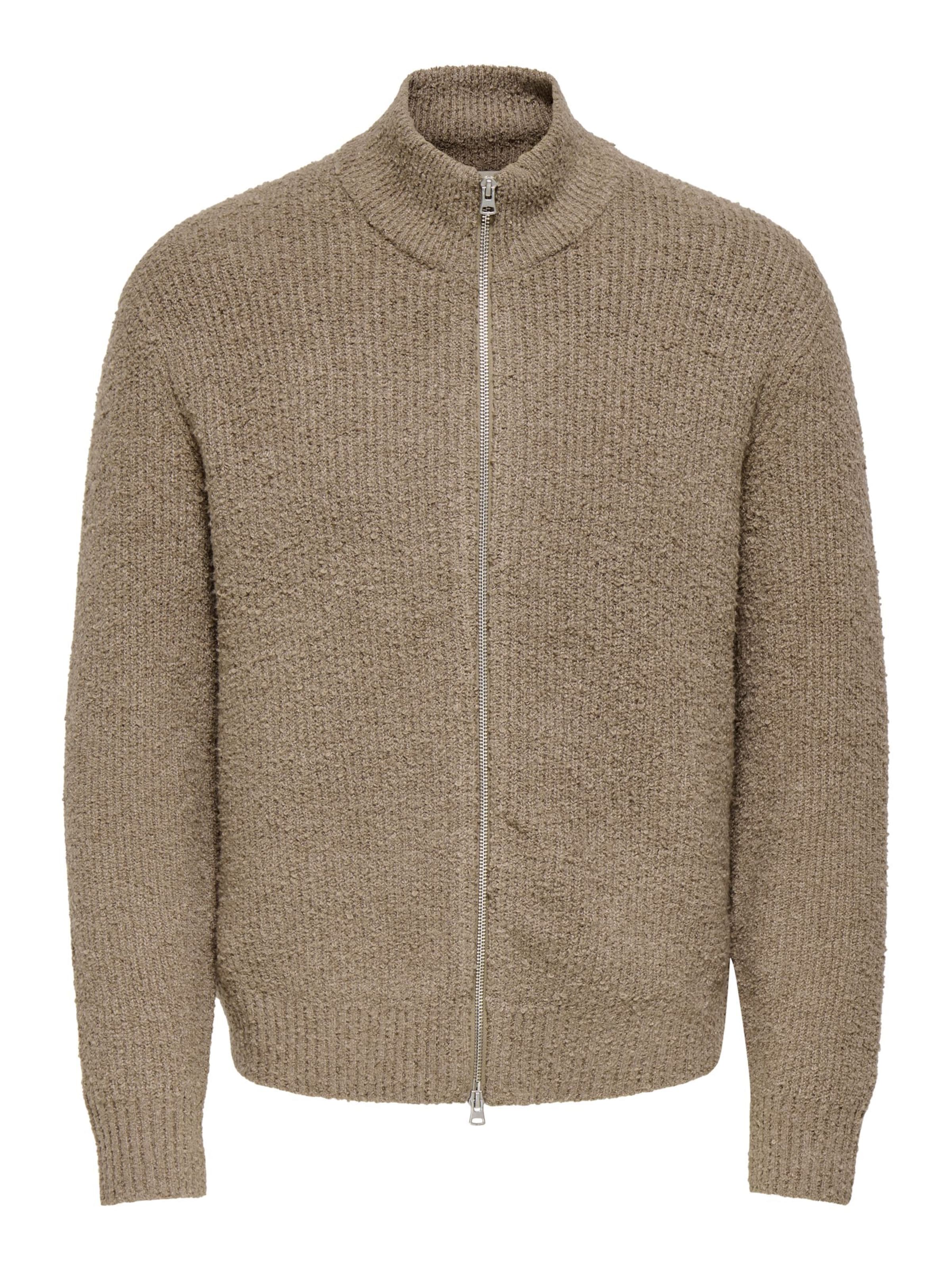 Only & Sons Strickjacke 'DALE ' in L in hellbraun, Produktansicht