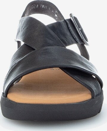 GABOR Strap Sandals in Black