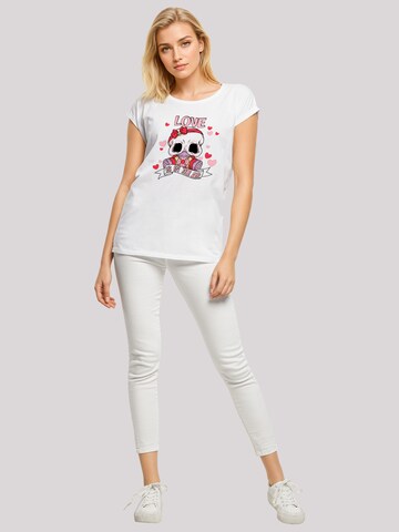 T-shirt 'Anti Valentinstag LOVE is in the air' F4NT4STIC en blanc