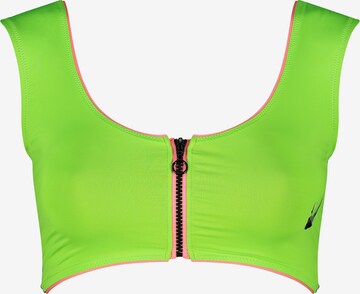 Nike Swim Athletic Bikini Top in Green: front