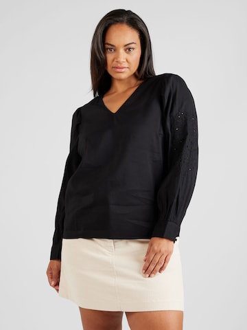 Vero Moda Curve Bluse 'Sani' in Schwarz: predná strana