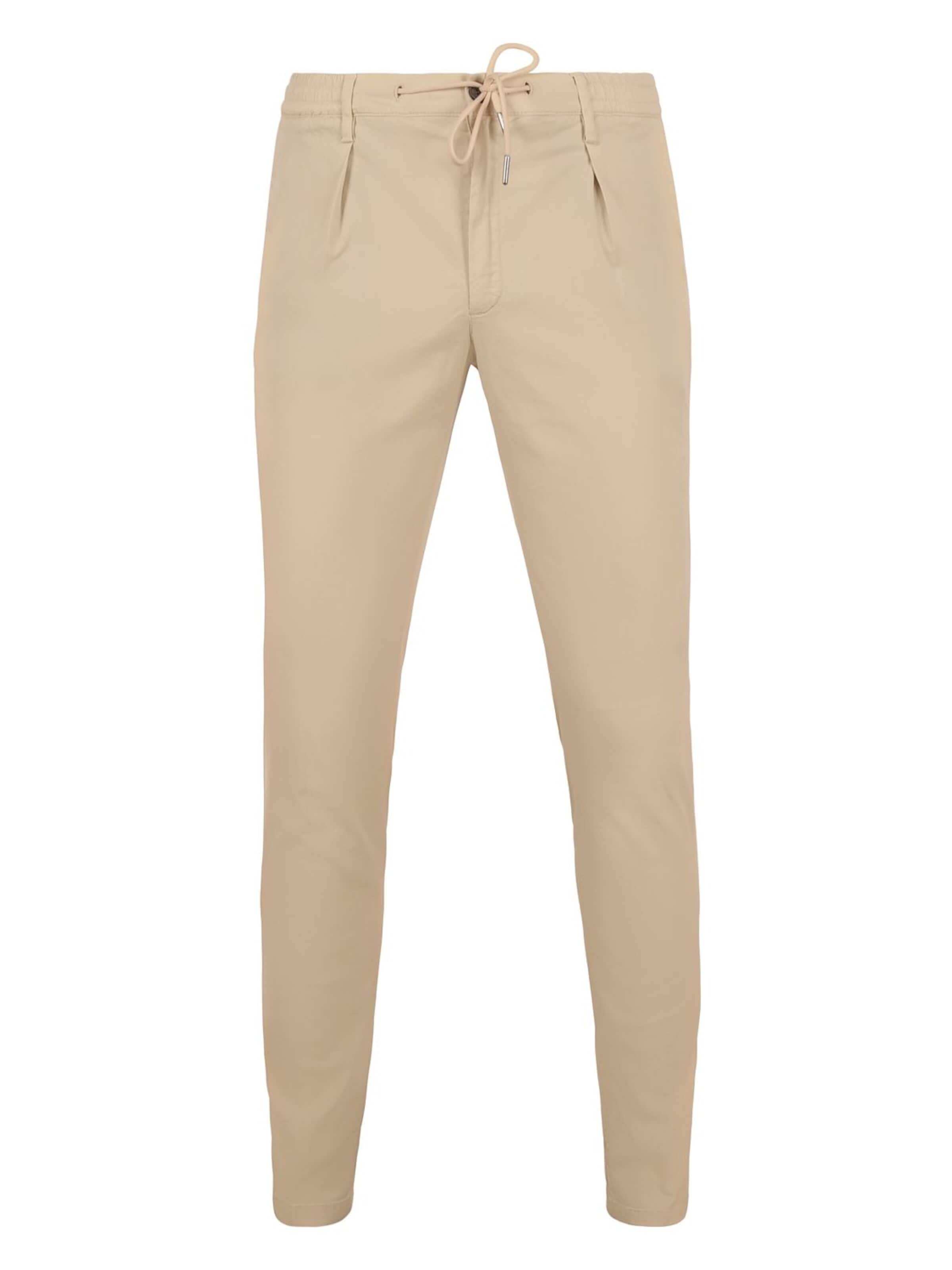 Pantalon chino Profuomo en beige : devant
