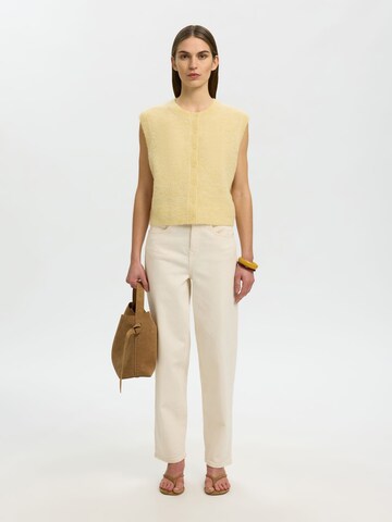 SELECTED Knitted Vest in Yellow