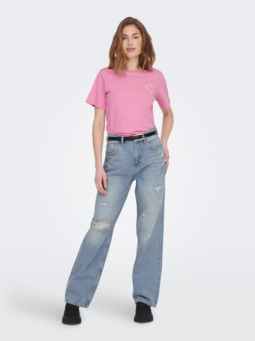 JDY T-Shirt 'TOKOY FELISA' in Pink