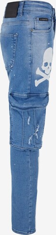 2Y Premium Skinny Cargo Jeans in Blue
