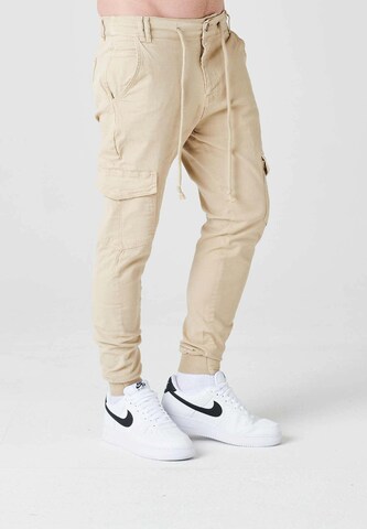 2Y Premium Tapered Jeans in Beige