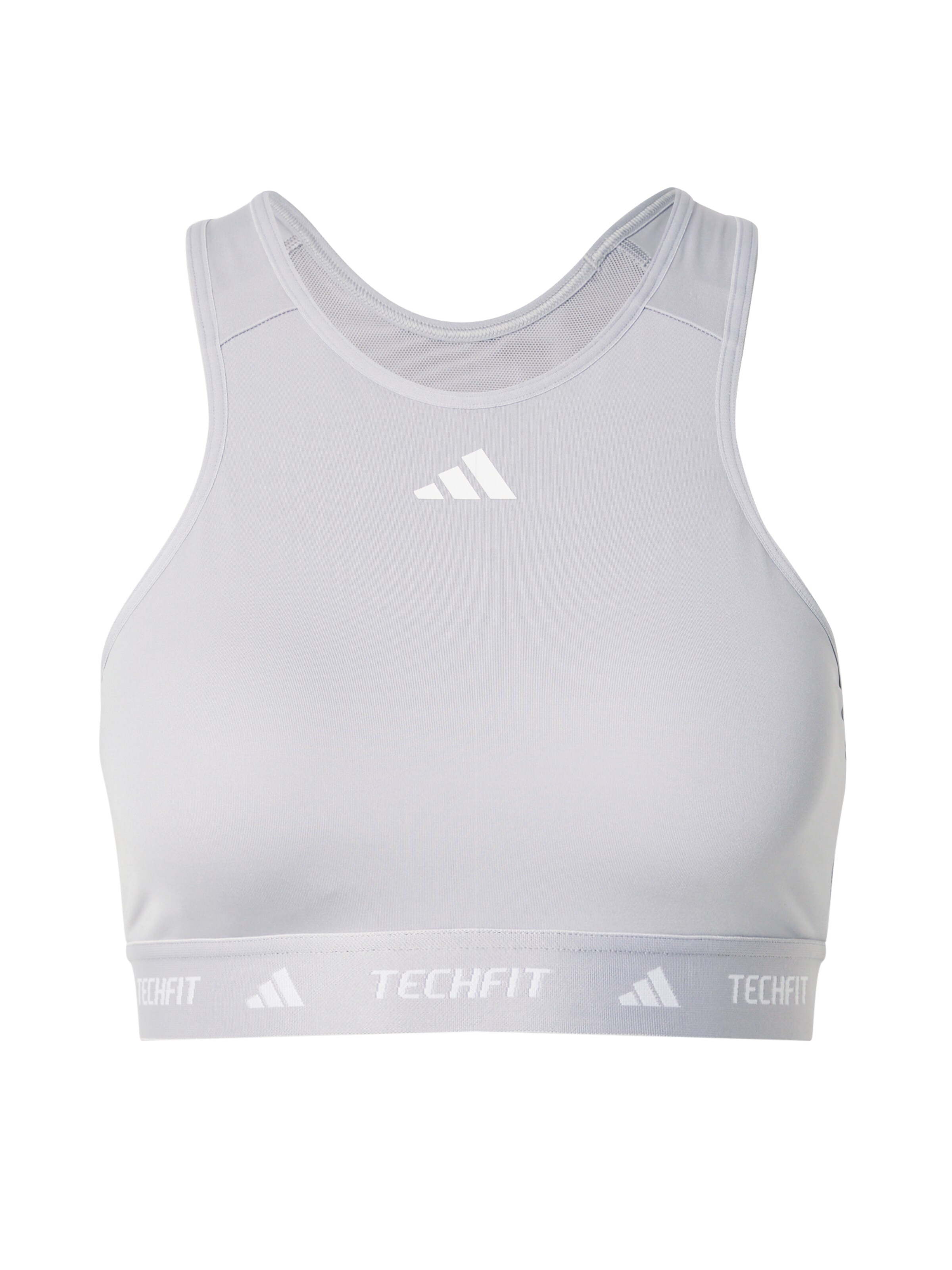 ADIDAS PERFORMANCE Бюстие Спортен сутиен в сиво: отпред