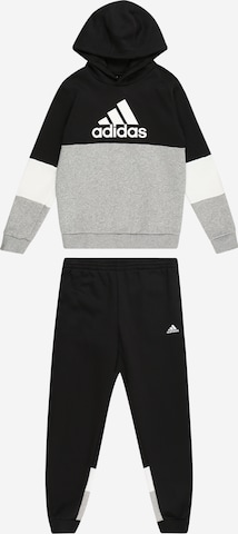 ADIDAS SPORTSWEAR - Fato de treino 'Colourblock Fleece' em preto: frente