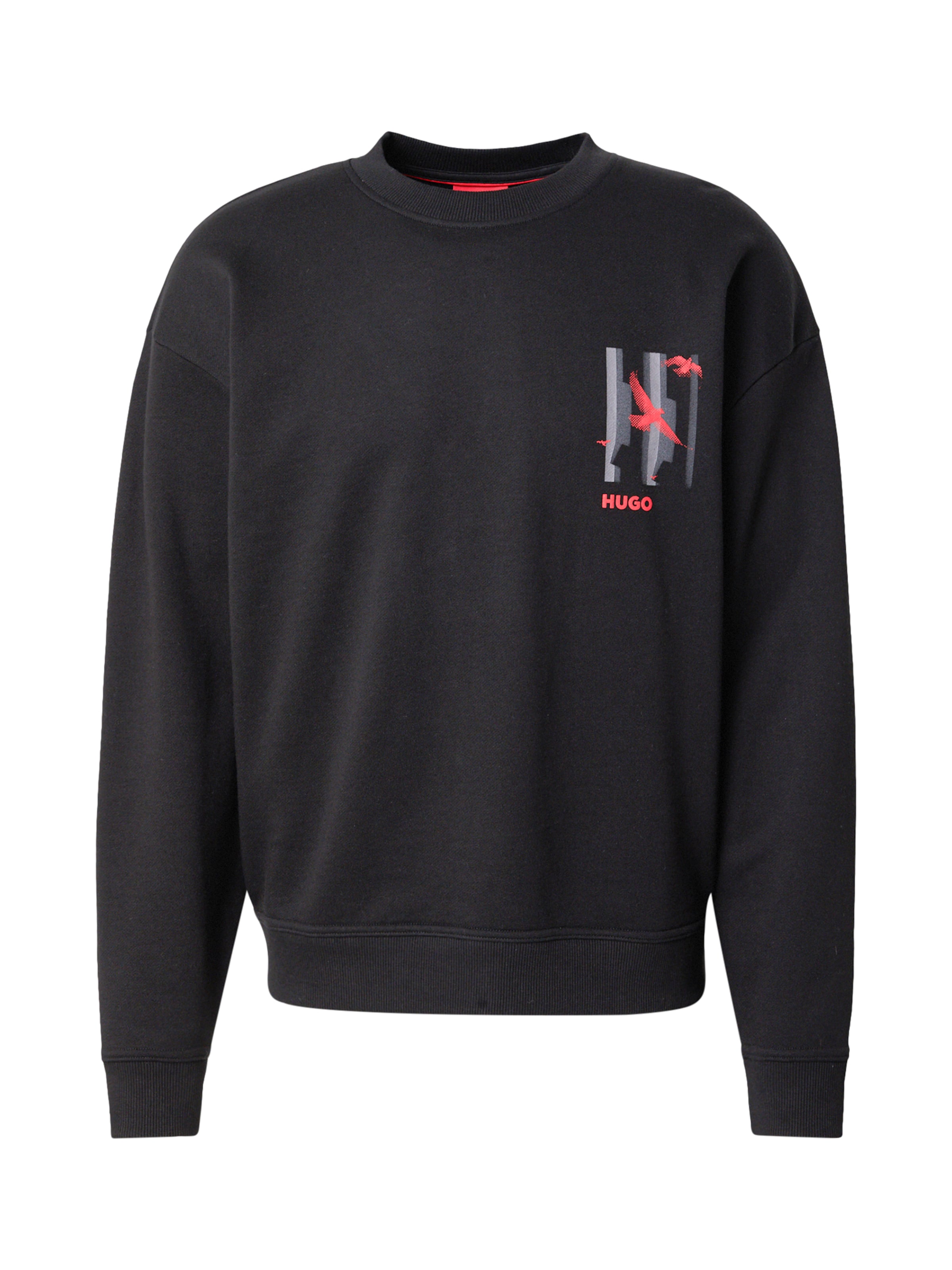 HUGO Majica 'Duckoo' | črna barva: sprednja stran