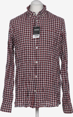 KnowledgeCotton Apparel Button Up Shirt in XXL in Red: front