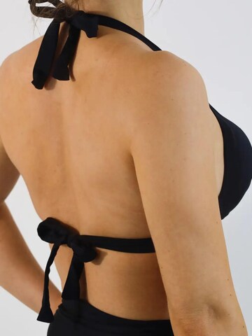 MYLILY T-Shirt Bikinitop 'Neckholder Bikini Oberteil' in Schwarz