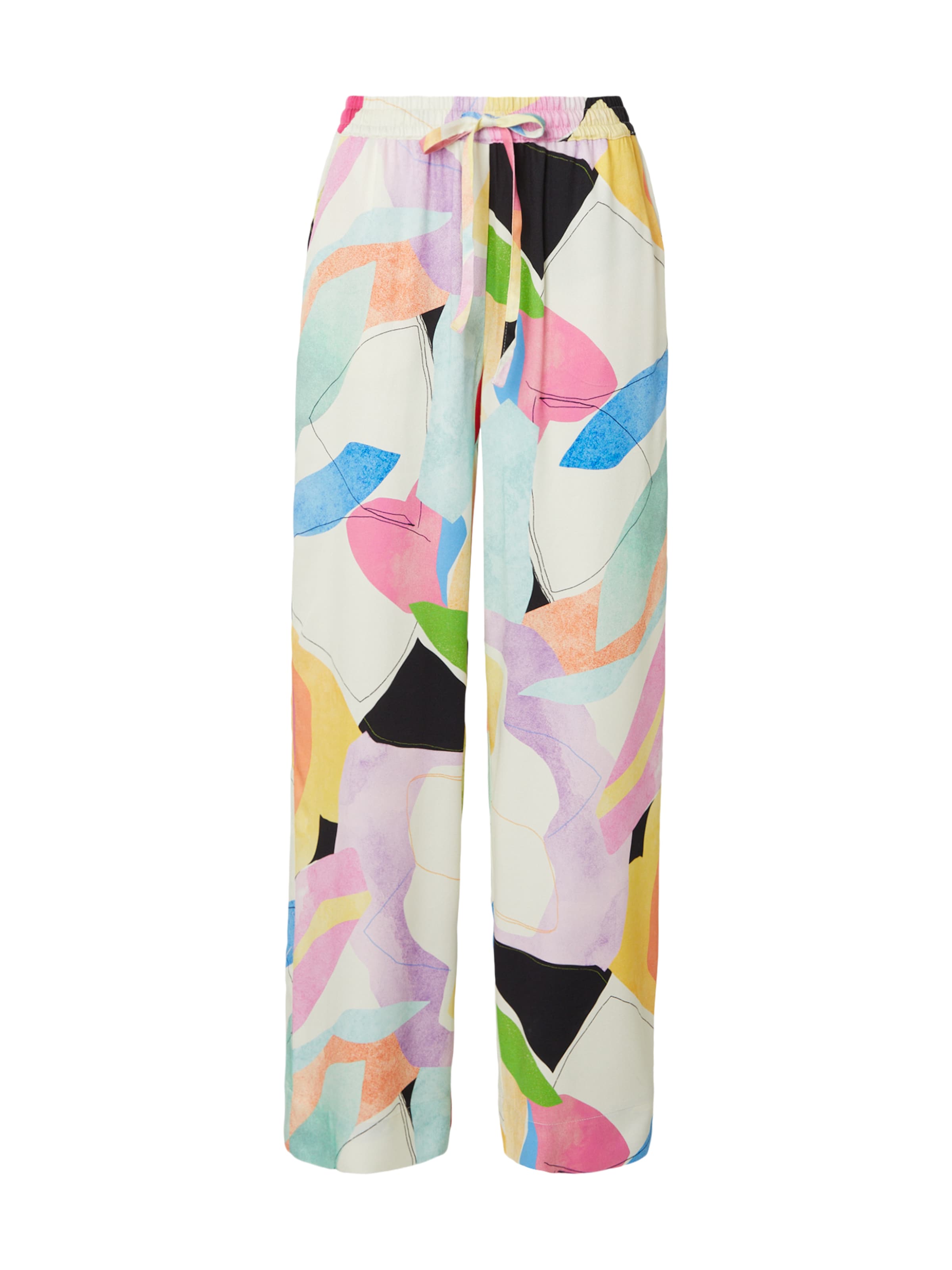 NÜMPH Wide Leg Hosen 'ADELINE' in Pink: Vorderseite