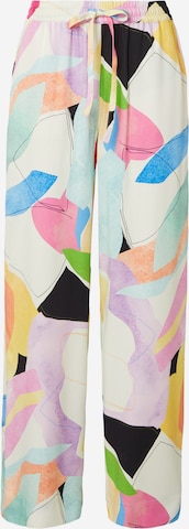 NÜMPH Wide Leg Housut 'ADELINE' värissä vaaleanpunainen: etupuoli