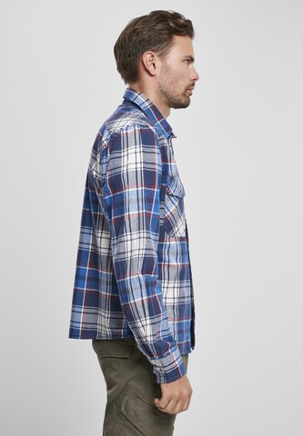 Brandit Regular fit Button Up Shirt in Blue