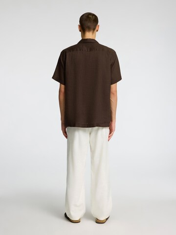 SELECTED HOMME Regular fit Overhemd in Bruin