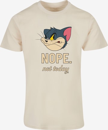 ABSOLUTE CULT Shirt 'Tom And Jerry - Nope Not Today' in Beige: voorkant