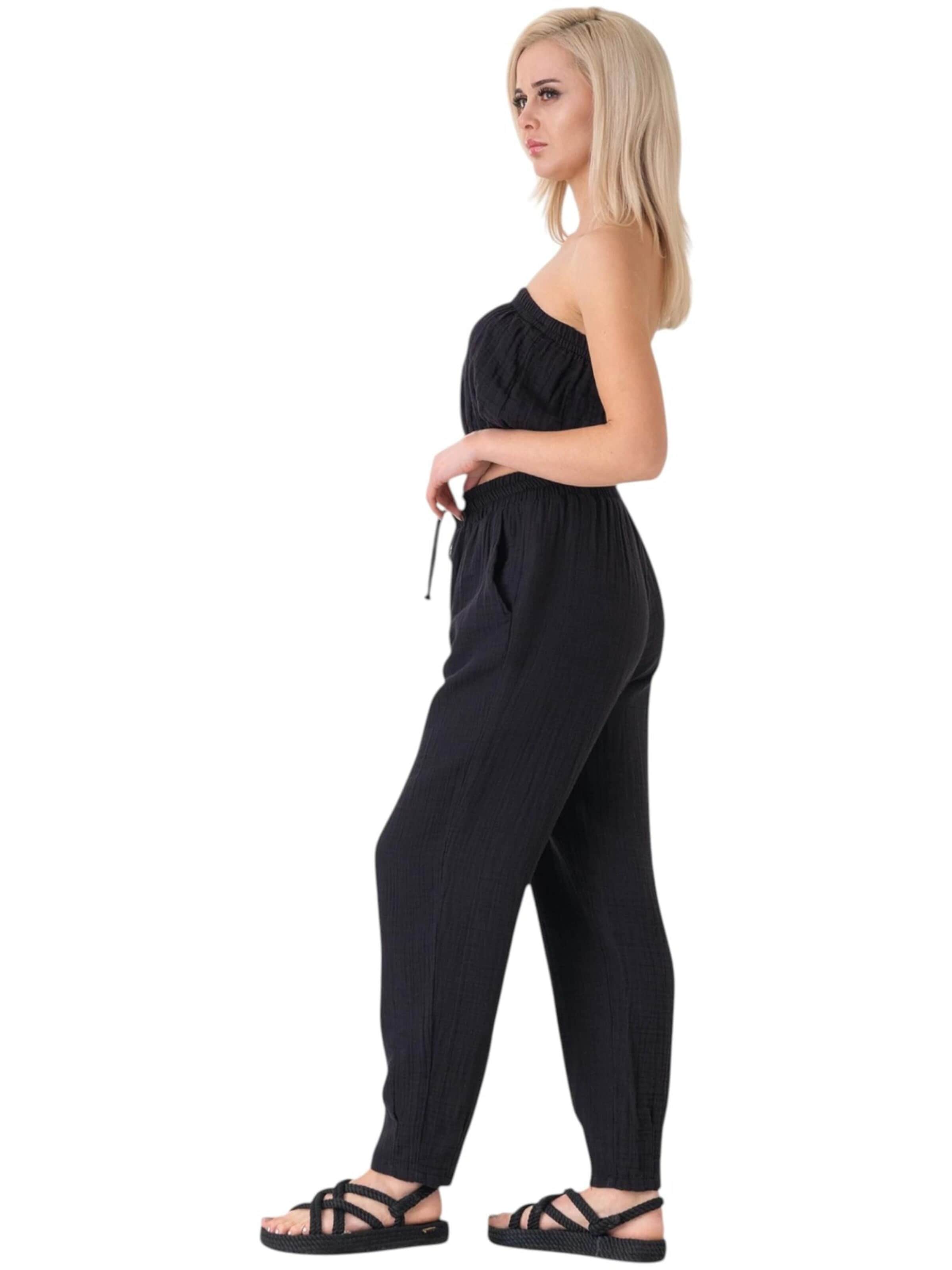 WENOR Tapered Broek 'TANORA' in Zwart