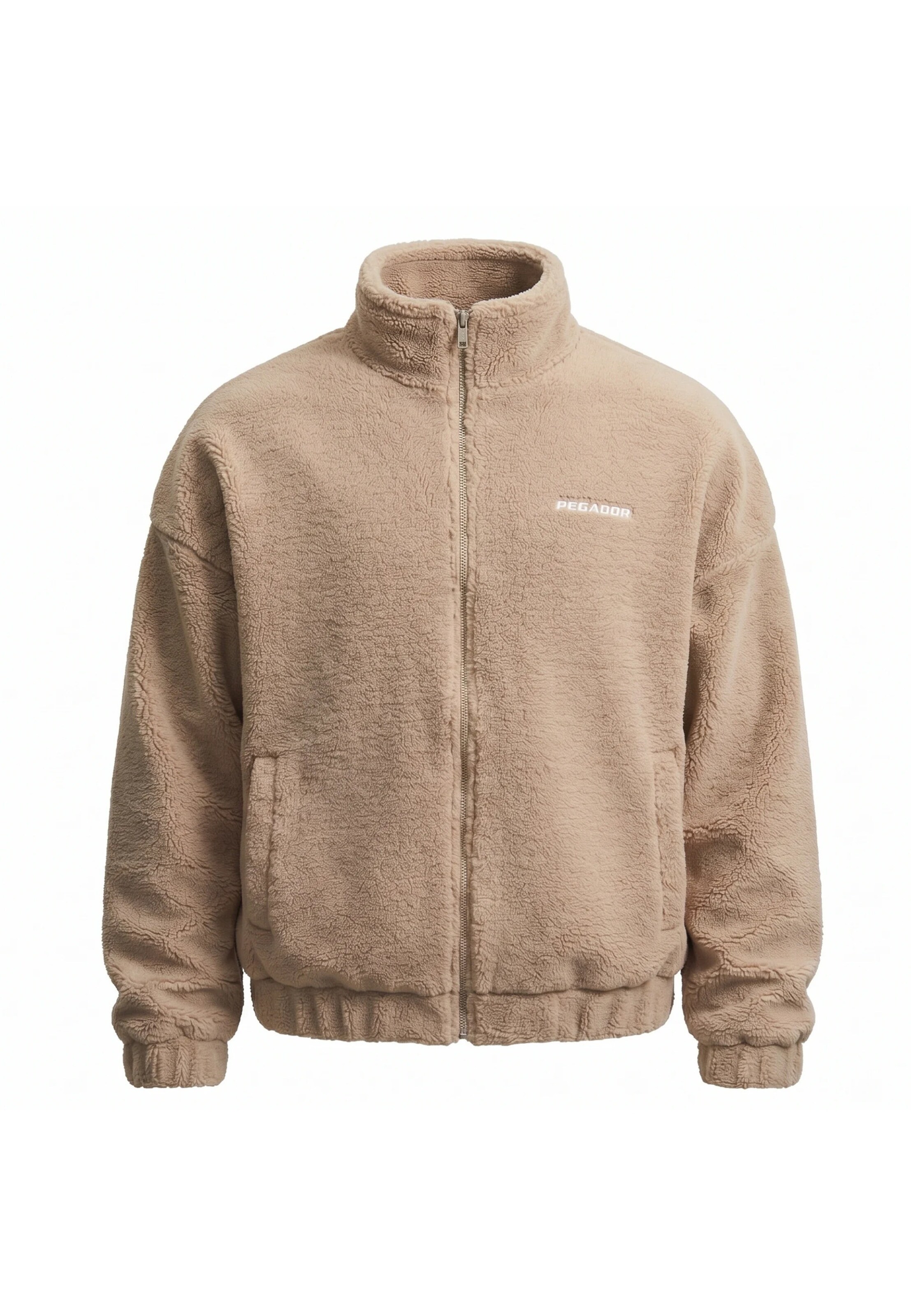 Pegador Fleece jas in Beige: voorkant