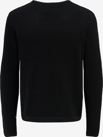 Only & Sons Regular Fit Pullover 'Panter' in Schwarz