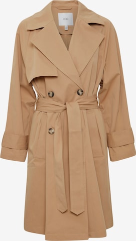 ICHI Between-Seasons Coat 'Elova' in Brown: front