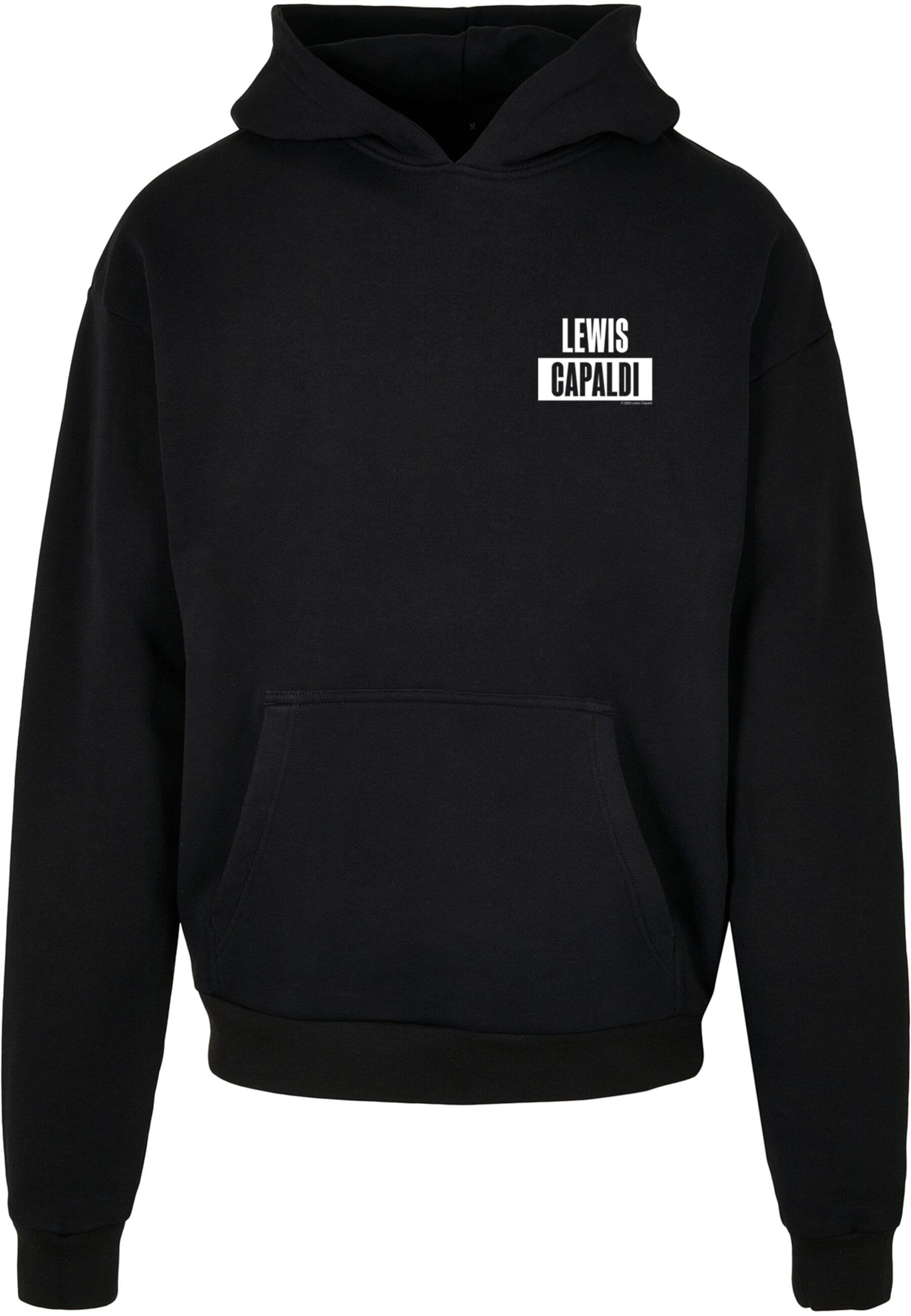 Merchcode Sweatshirt 'Lewis Capaldi' in Black: front