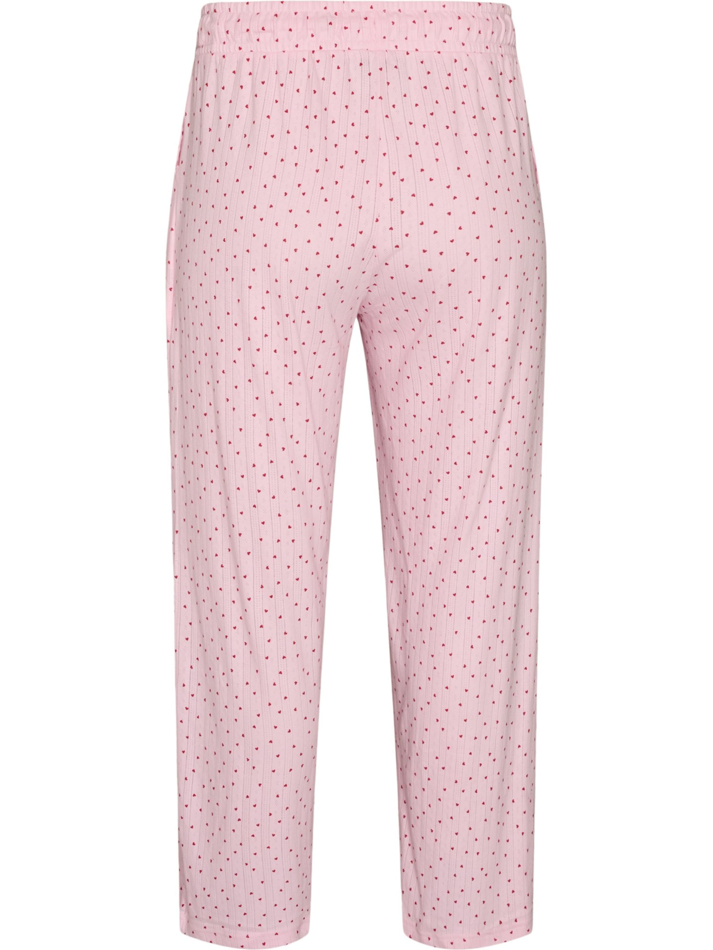 Zizzi Pyjamahose 'MPOINTY' in Pink