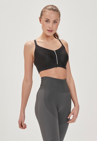 Athlecia Bustier Sport bh 'Hortensia' in Zwart: voorkant