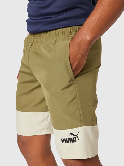 PUMA Pantalon de sport en olive / vert pastel / noir, Vue avec produit