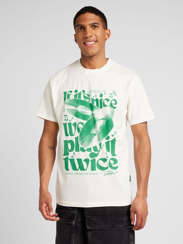 DEDICATED. Shirt 'Play It Twice' in Wit: voorkant