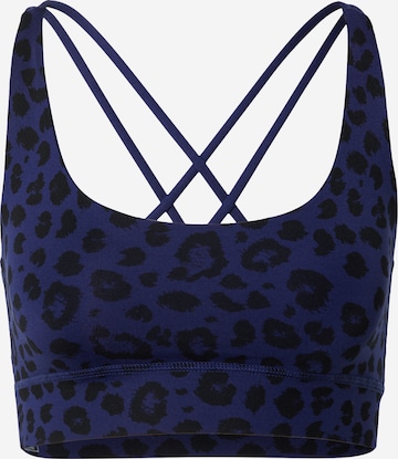 Hey Honey - Soutien Bustier Soutien de desporto 'Criss-Cross' em azul: frente