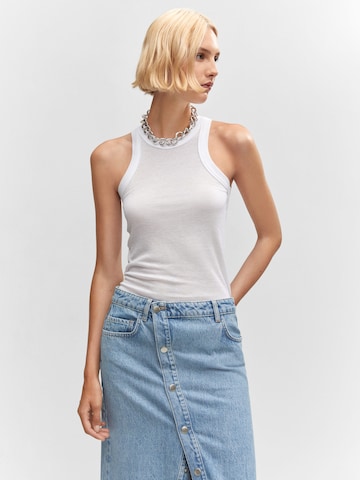 MANGO Top 'NOIR' in White: front