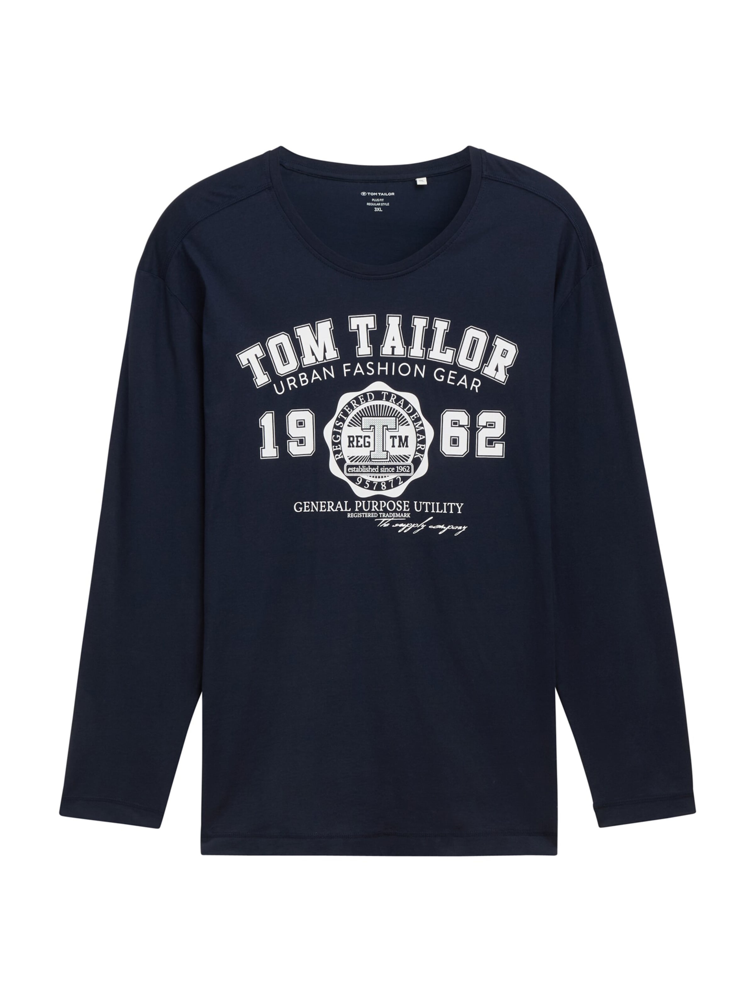 TOM TAILOR Men + Tričko – modrá: přední strana