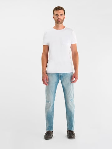 Coupe slim Jean '700/11' Le Temps Des Cerises en bleu