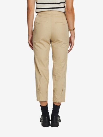 Regular Pantalon à plis ESPRIT en beige