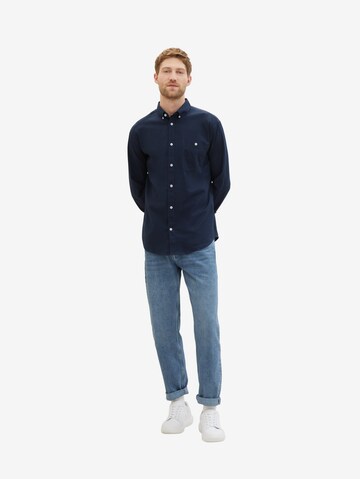 TOM TAILOR Regular Fit Hemd in Blau