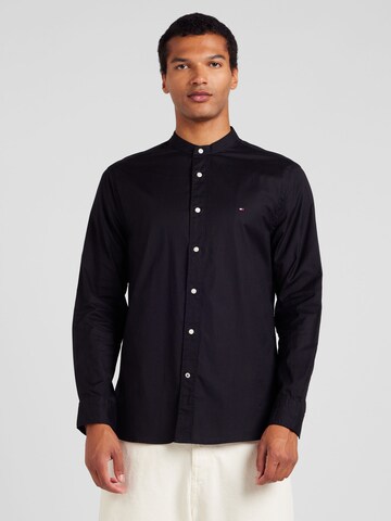 TOMMY HILFIGER Regular Fit Hemd 'Flex' in Schwarz: Vorderseite