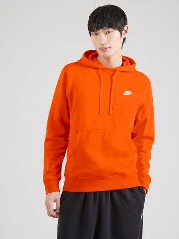 Nike Sportswear Regular fit Sweatshirt 'Club Fleece' in Orange: front