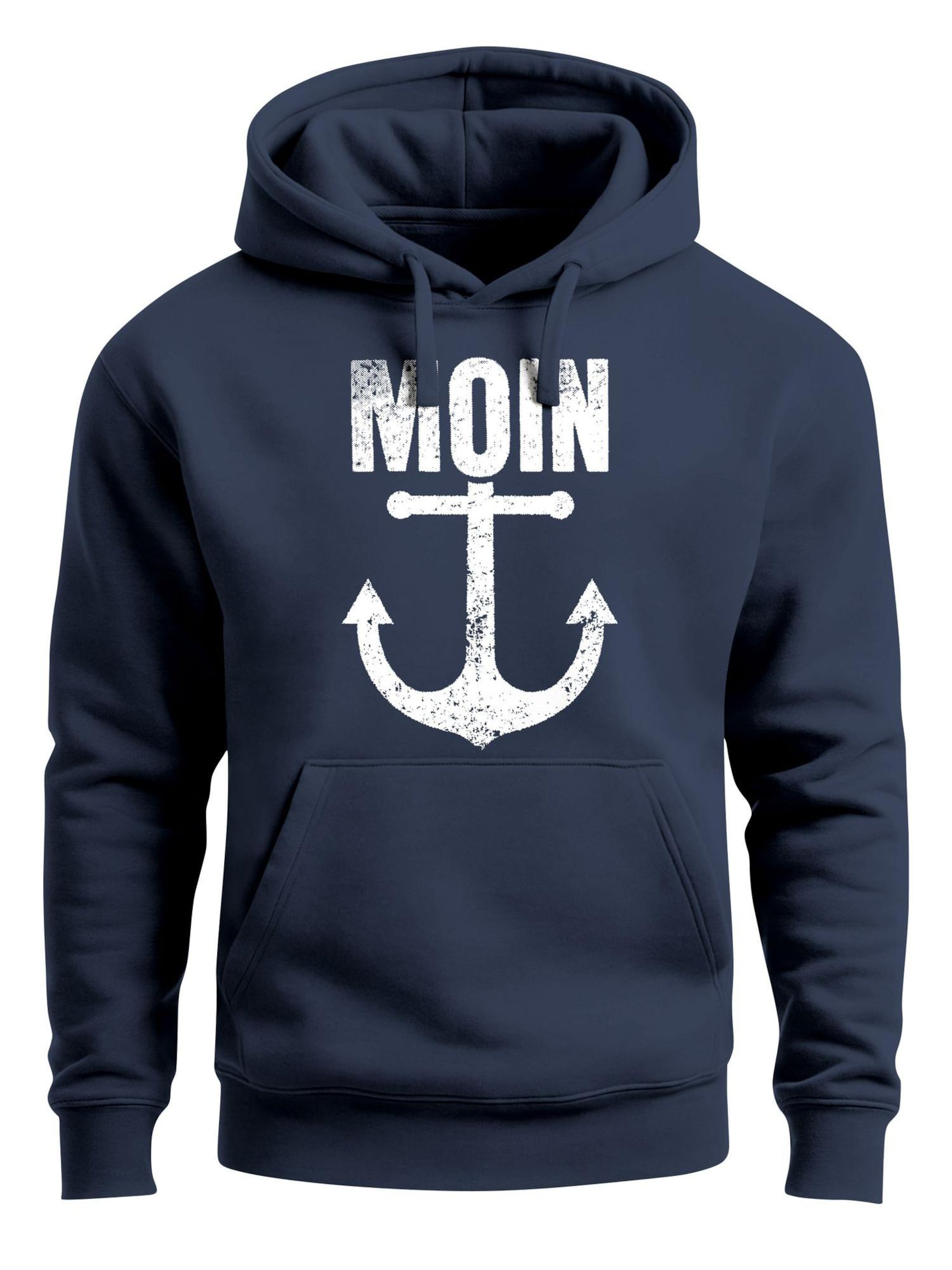 Neverless Sweatshirt 'Moin Anker'‌‌ in Blau: Vorderseite