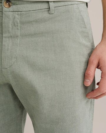 WE Fashion Štandardný strih Chino nohavice - Zelená