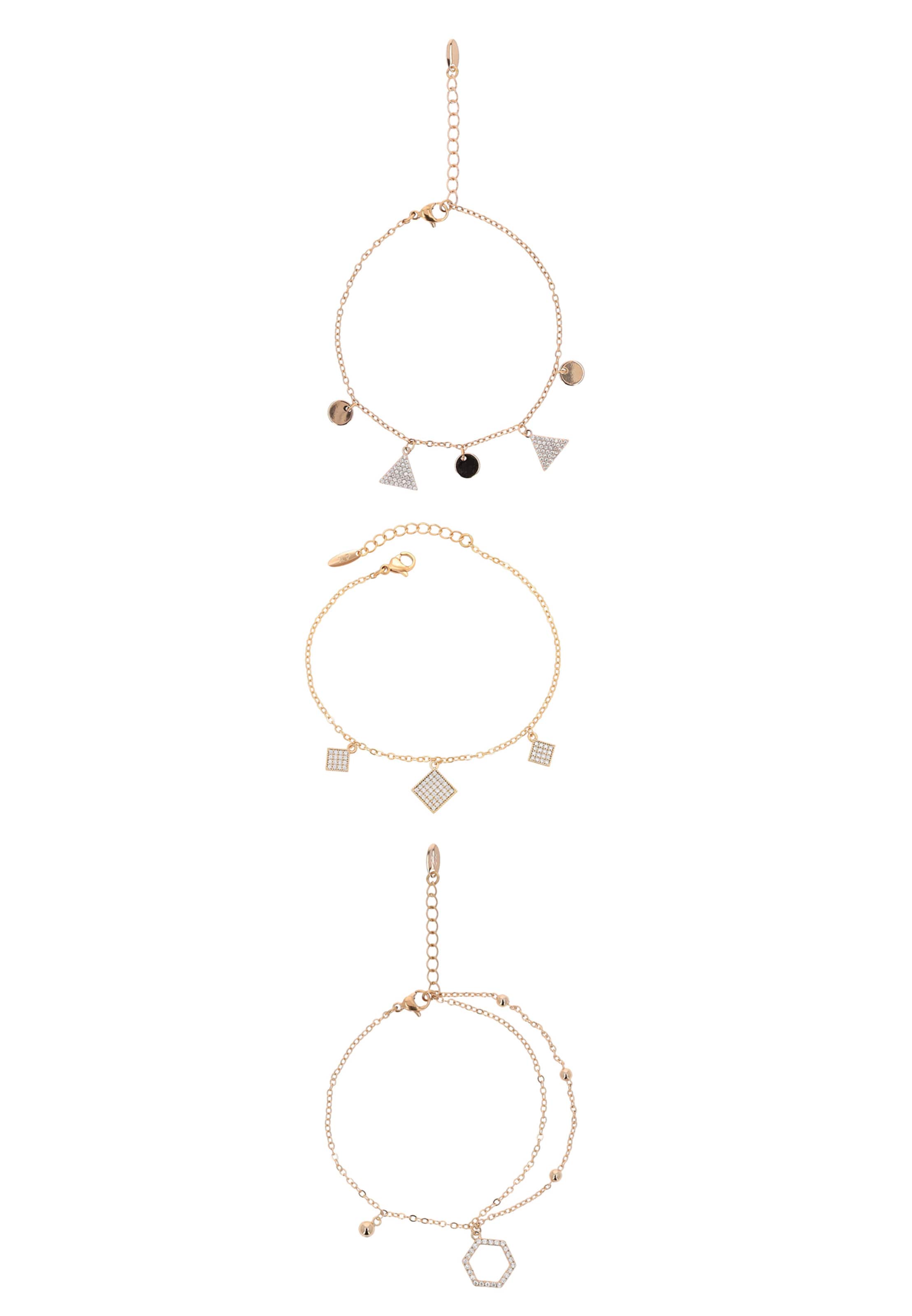 faina Conjuntos de bijuteria em ouro / preto / branco, Vista do artigo